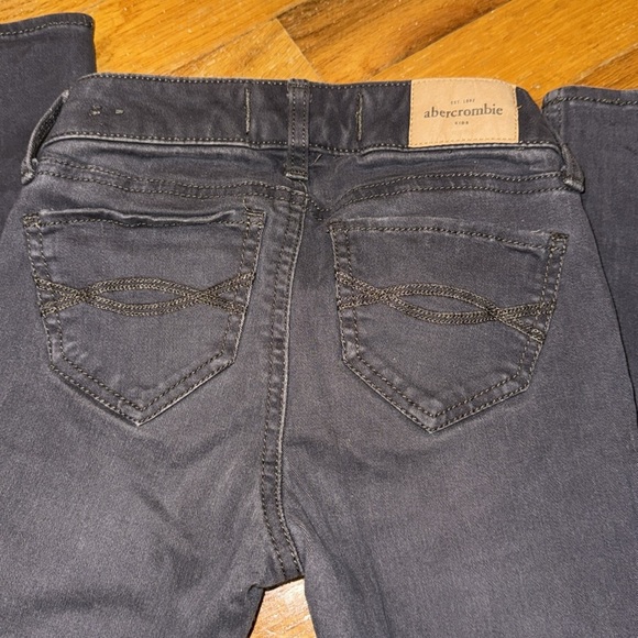 ABERCROMBIE KIDS A&F ABERCROMBIE & FITCH KIDS YOUTH GIRL 10 slim jean blk skinny - Picture 7 of 8